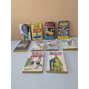 Lot of 10 vintage Mad Magazine paperback books 1960-70s Humor Alfred E Newman